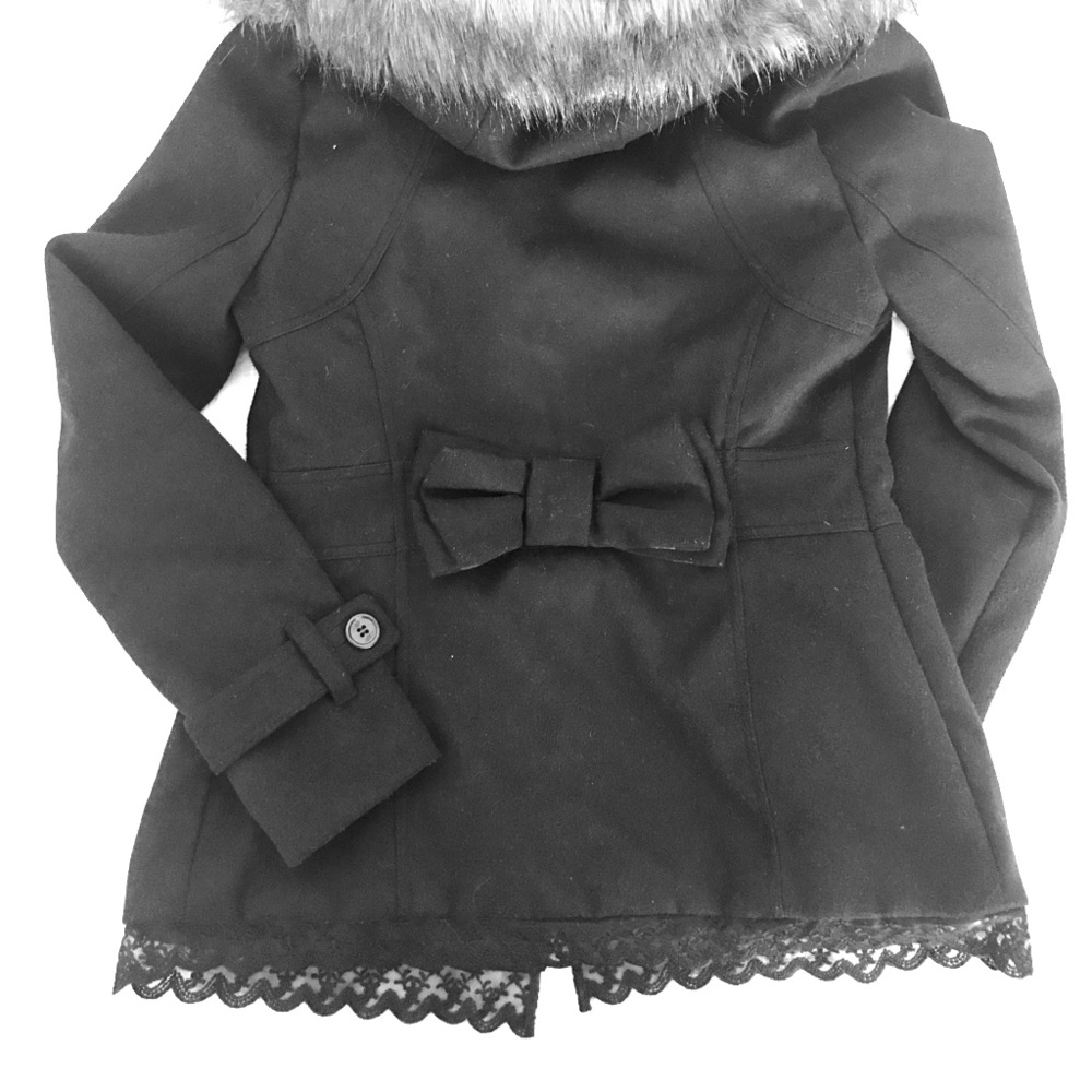 Black velvety goth princess coat